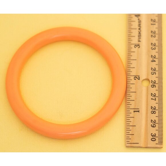 Vintage Orange Plastic Bangle Bracelet 8.10 Inches by Avon i20 - Picture 3 of 3